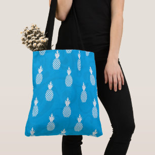 Niedliches Ananas-Muster auf blauem Wasser Tasche