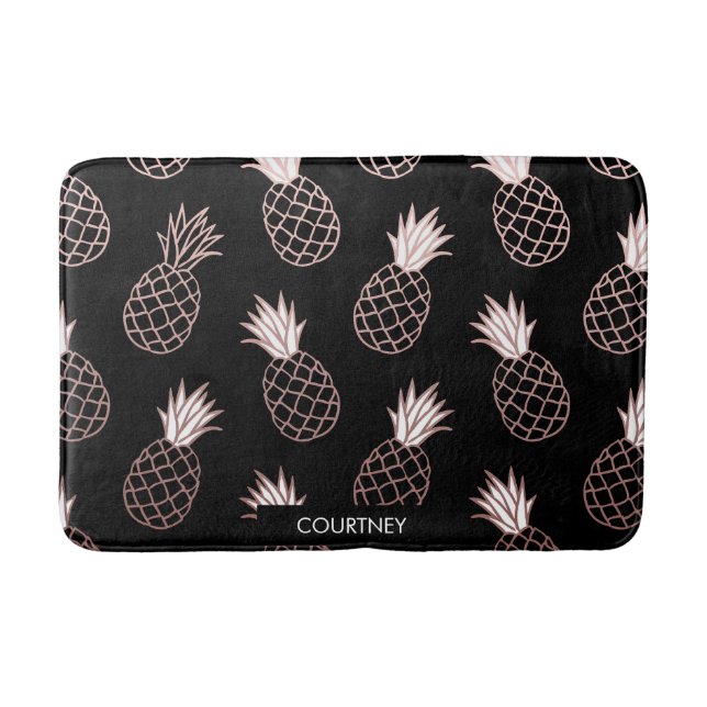 Niedliches Ananas-Muster Badematte (Vorderseite)
