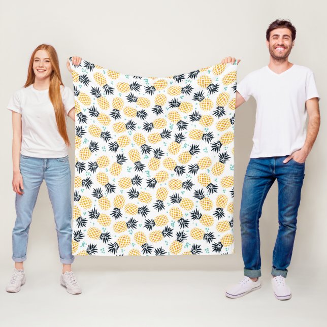 Niedliches Ananas-Muster Fleecedecke (Beispiel)