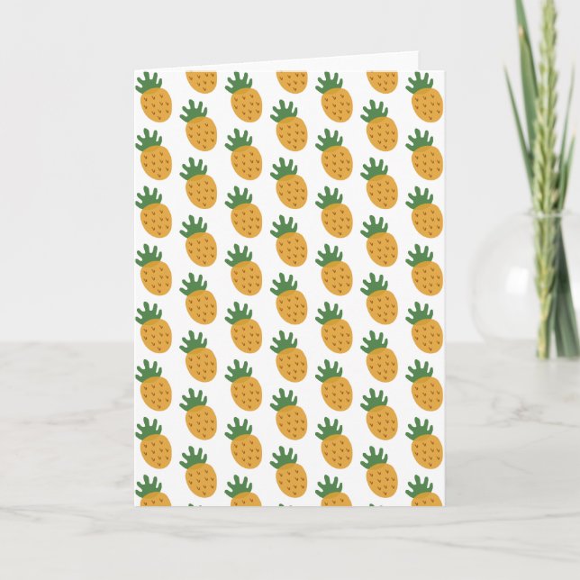 Niedliches Ananas-Muster | Moderne Fertilität IVF Karte (Vorderseite)