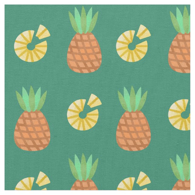 Niedliches Ananas-Muster Stoff (Nahaufnahme)