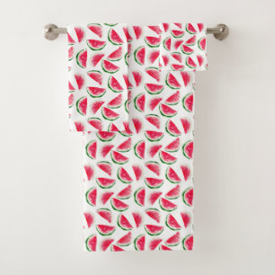 Niedliches Ananas-u. Wassermelone-Muster Badhandtuch Set
