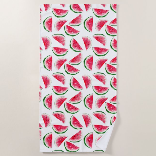 Niedliches Ananas-u. Wassermelone-Muster Strandtuch (Vorderseite)