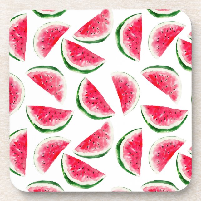 Niedliches Ananas-u. Wassermelone-Muster Untersetzer (Vorderseite)