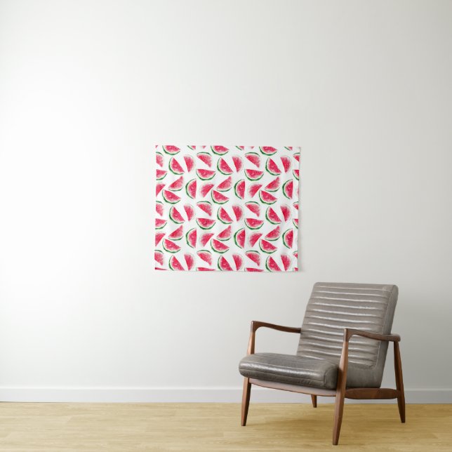 Niedliches Ananas-u. Wassermelone-Muster Wandteppich (Beispiel (Horizontal))