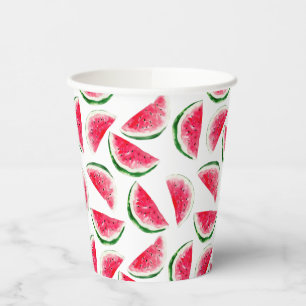 Niedliches Ananas- und Wassermelonmuster Pappbecher