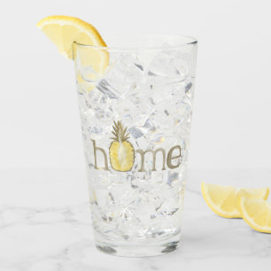 Niedliches Ananas-Zuhause-Aquarellglas Glas