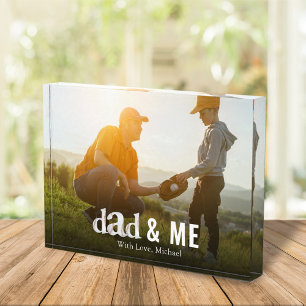 Niedliches Angebot für Familien Einfache Vater Bas Fotoblock