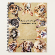 Niedliches angepasstes, modernes Dog Sitzungsbuch