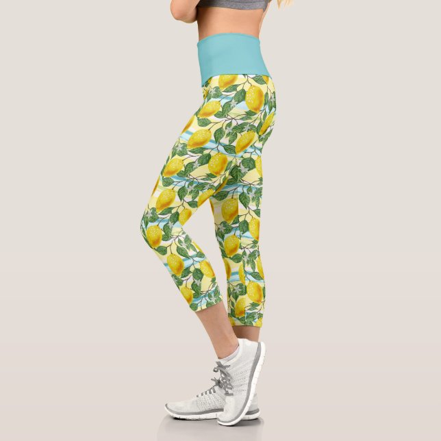 Niedliches Angesagtes tropisches Sommerlemons Fruc Capri Leggings (Links)
