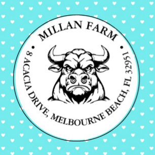 Niedliches Angus Bull-Thema Permastempel