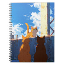 Niedliches Anime Cat Notebook - Zurück zu Schulges