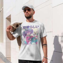 Niedliches Anime-Girl mit Ponytails T-Shirt