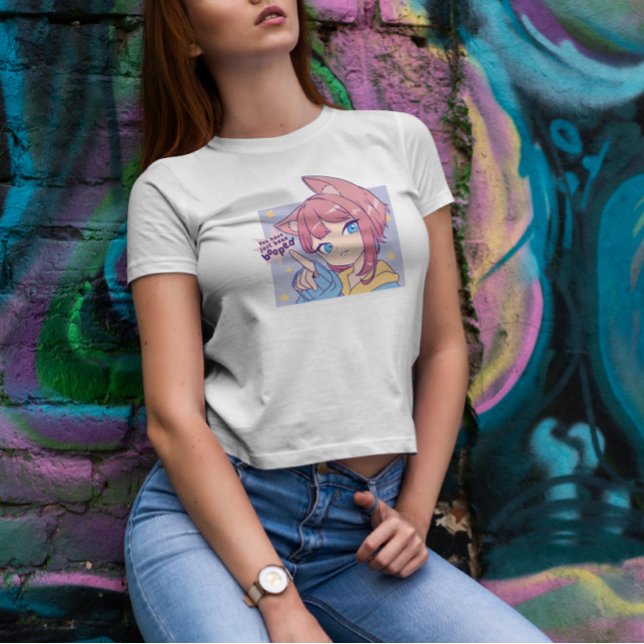 Niedliches Anime-Mädchen mit Katzenohren T-Shirt (Von Creator hochgeladen)
