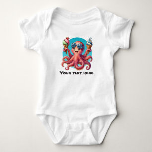 Niedliches, anpassbares Oktopuseis Baby Strampler