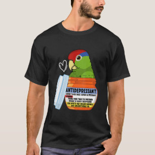 Niedliches Antidepressivum Papagei I rosa-köpfige T-Shirt
