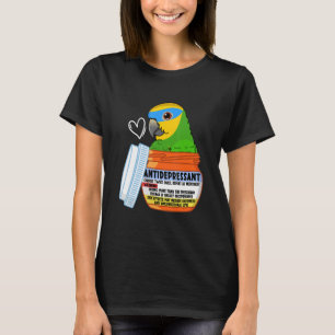 Niedliches Antidepressivum Parrot I Orangengeflüge T-Shirt