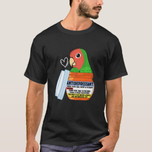 Niedliches Antidepressivum Parrot I rosarote grüne T-Shirt
