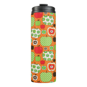 Niedliches Apfelillustrationsmuster Thermosbecher