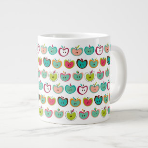 Niedliches Apfelmuster Jumbo-Tasse