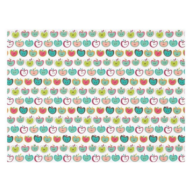 Niedliches Apfelmuster Tischdecke (Vorderseite (Horizontal))