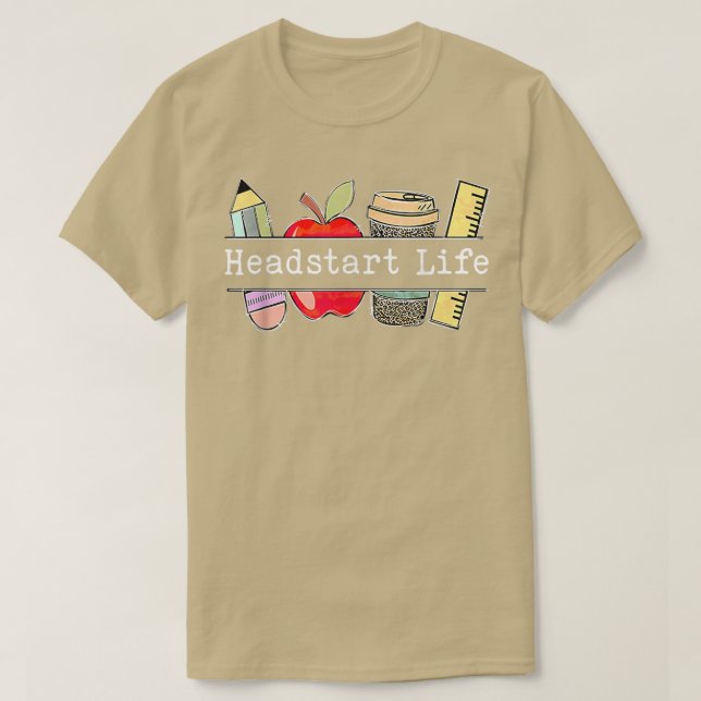 Niedliches Apple Headstart-Leben Willkommen zurück T-Shirt (Design vorne)