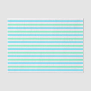 Niedliches Aqua und grüne Streifen Seidenpapier