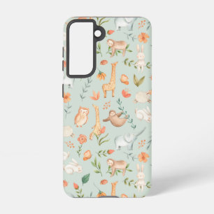 Niedliches Aquamarines Baby Animal Pasttern Muster Samsung Galaxy Hülle