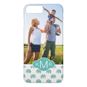 Niedliches aquamarines Elefant-Muster des Case-Mate iPhone Hülle