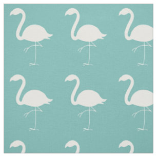 Niedliches Aquamarines Flamingo-Muster Stoff