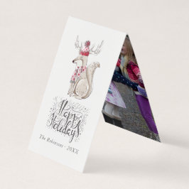 Niedliches Aquarell Winter Fox Foto