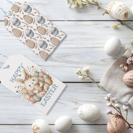 Niedliches Aquarellbär Ostern individuell anpassba Geschenkanhänger