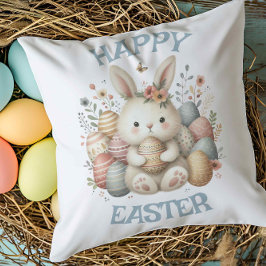 Niedliches Aquarellbär Ostern individuell anpassba Kissen