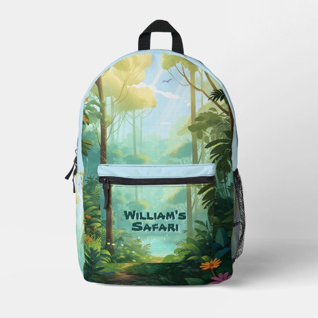 Niedliches Aquarellfarben-Dschungel - Rucksack (Vorderseite)