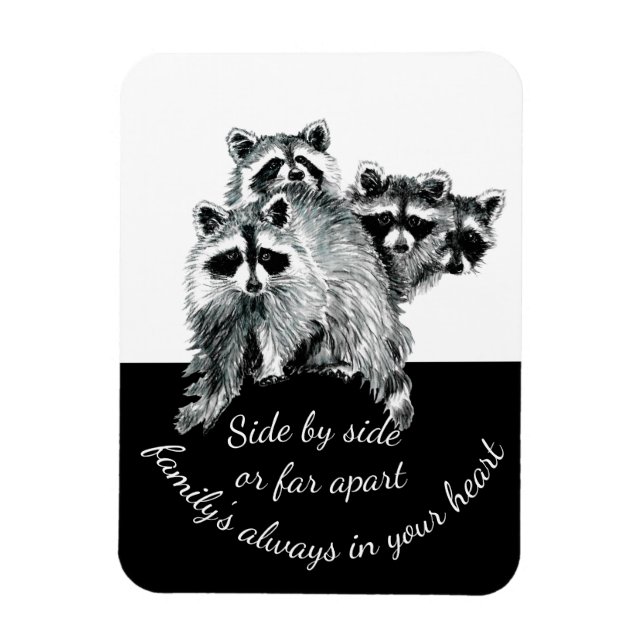 Niedliches Aquarellfarben-Raccoon für Inspirations Magnet (Vertikal)