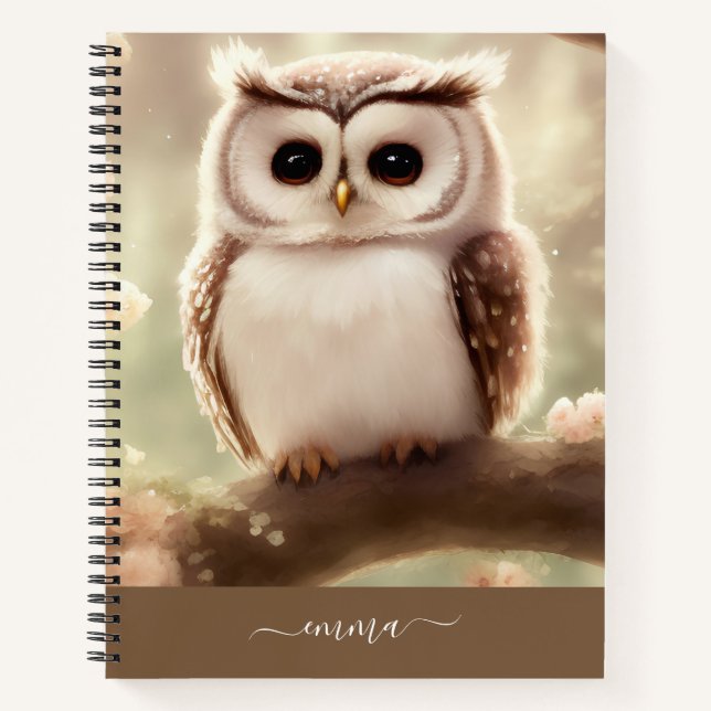 Niedliches Aquarellpapier mit Namen Notizbuch (Vorderseite)