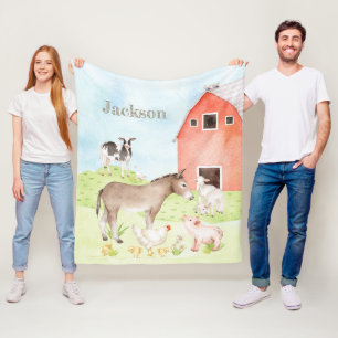 Niedliches Aquarelltier Fleecedecke