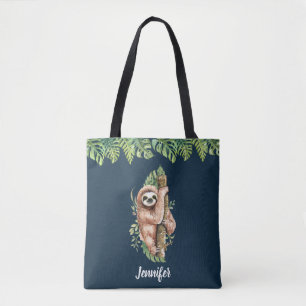 Niedliches Aquarellwasser und tropische Blätter Tasche
