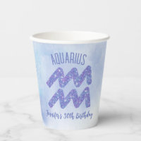 Niedliches Aquarius Lila Astrologie Zeichen Geburt