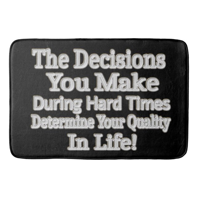 Niedliches Artwork-Design "Deine Lebensqualität!"  Badematte (Vorderseite)