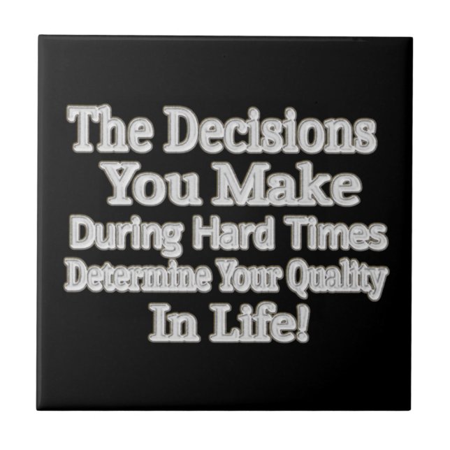 Niedliches Artwork-Design "Deine Lebensqualität!"  Fliese (Vorderseite)