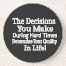 Niedliches Artwork-Design "Deine Lebensqualität!"  Getränkeuntersetzer