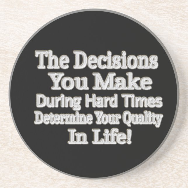 Niedliches Artwork-Design "Deine Lebensqualität!"  Getränkeuntersetzer (Vorne)