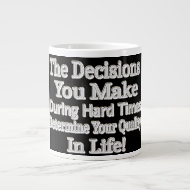 Niedliches Artwork-Design "Deine Lebensqualität!"  Jumbo-Tasse (Vorderseite)