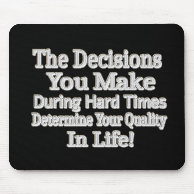 Niedliches Artwork-Design "Deine Lebensqualität!"  Mousepad (Vorne)