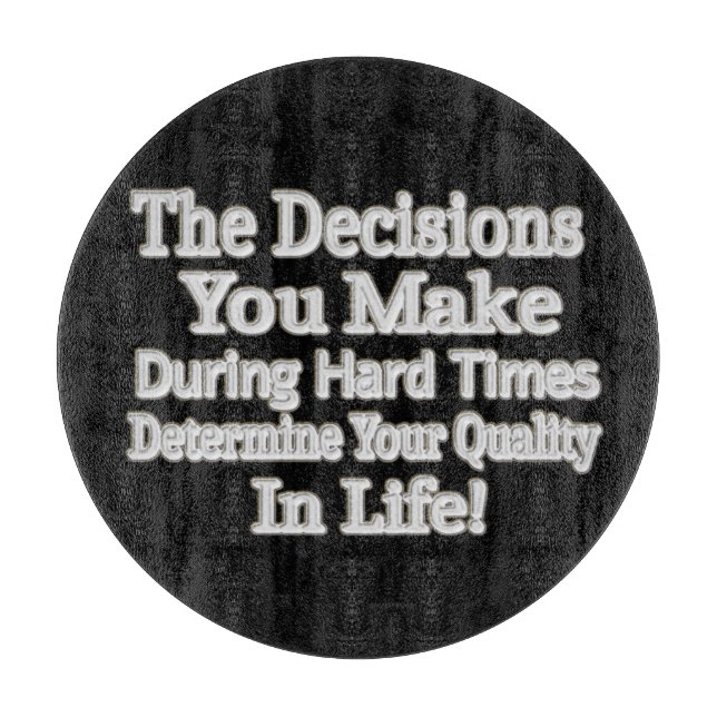 Niedliches Artwork-Design "Deine Lebensqualität!"  Schneidebrett (Vorderseite)