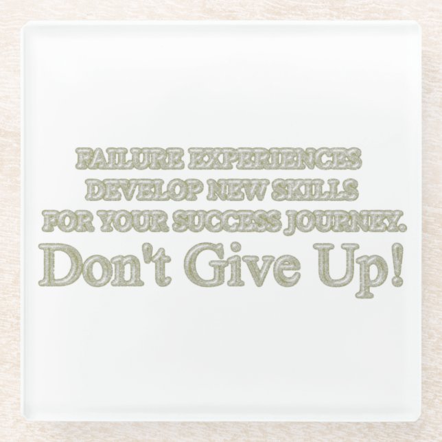 Niedliches Artwork Design "Failure Experiences" ka Glasuntersetzer (Vorderseite)