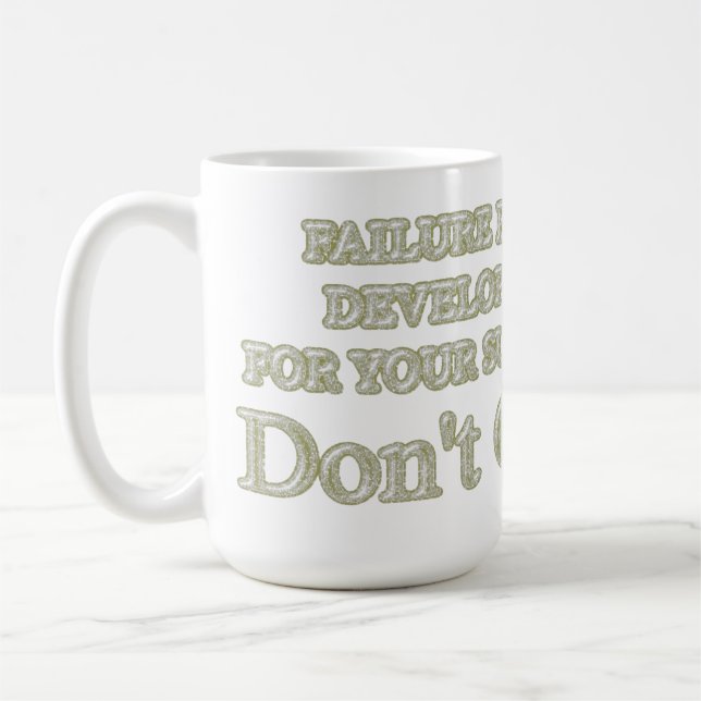 Niedliches Artwork Design "Failure Experiences" ka Kaffeetasse (Links)