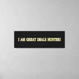 Niedliches Artwork Design "Great Deals Hunter". Je Leinwanddruck