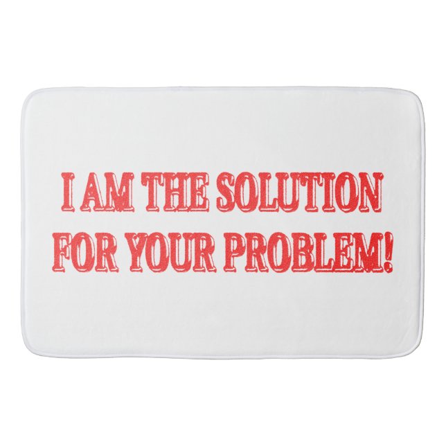 Niedliches Artwork Design "I AM THE SOLUTION" Kauf Badematte (Vorderseite)